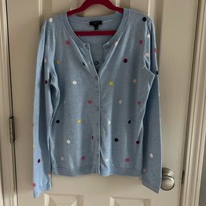 Talbots polka dot cardi